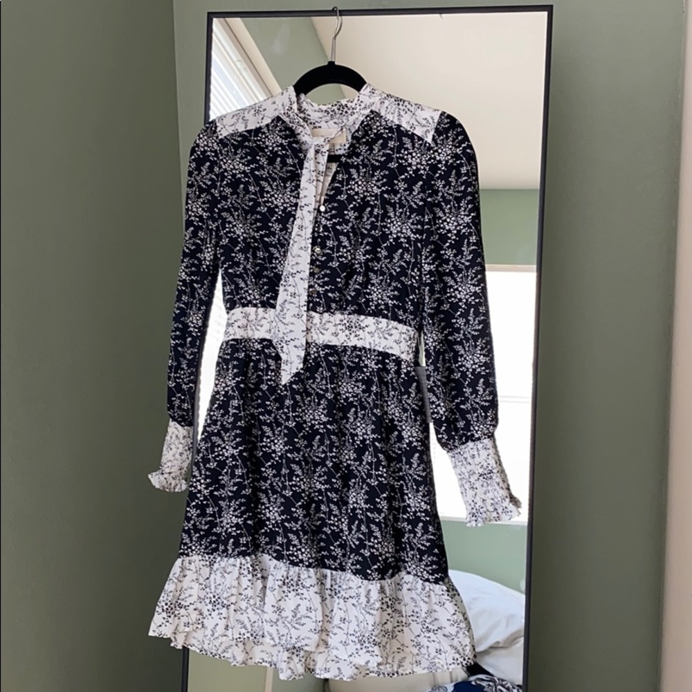 Long sleeve ruffle dress